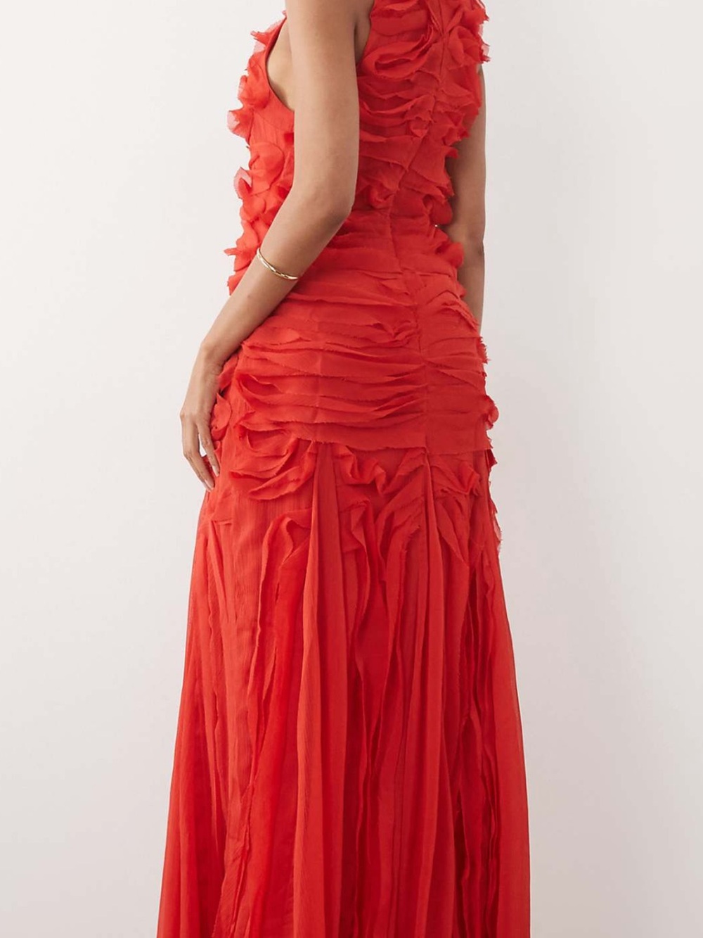 ASOS Red Ruffle Maxi Dress - Picture 2 of 2